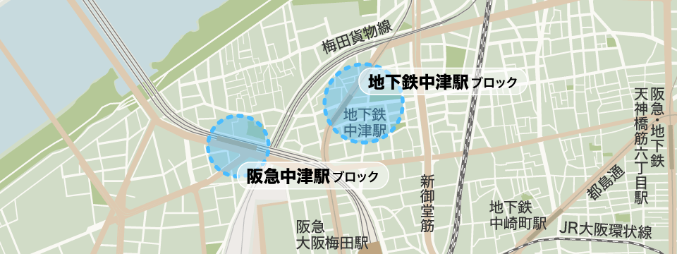 中津エリア Map
