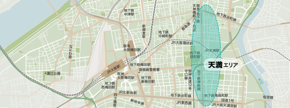 天満ゾーン Map